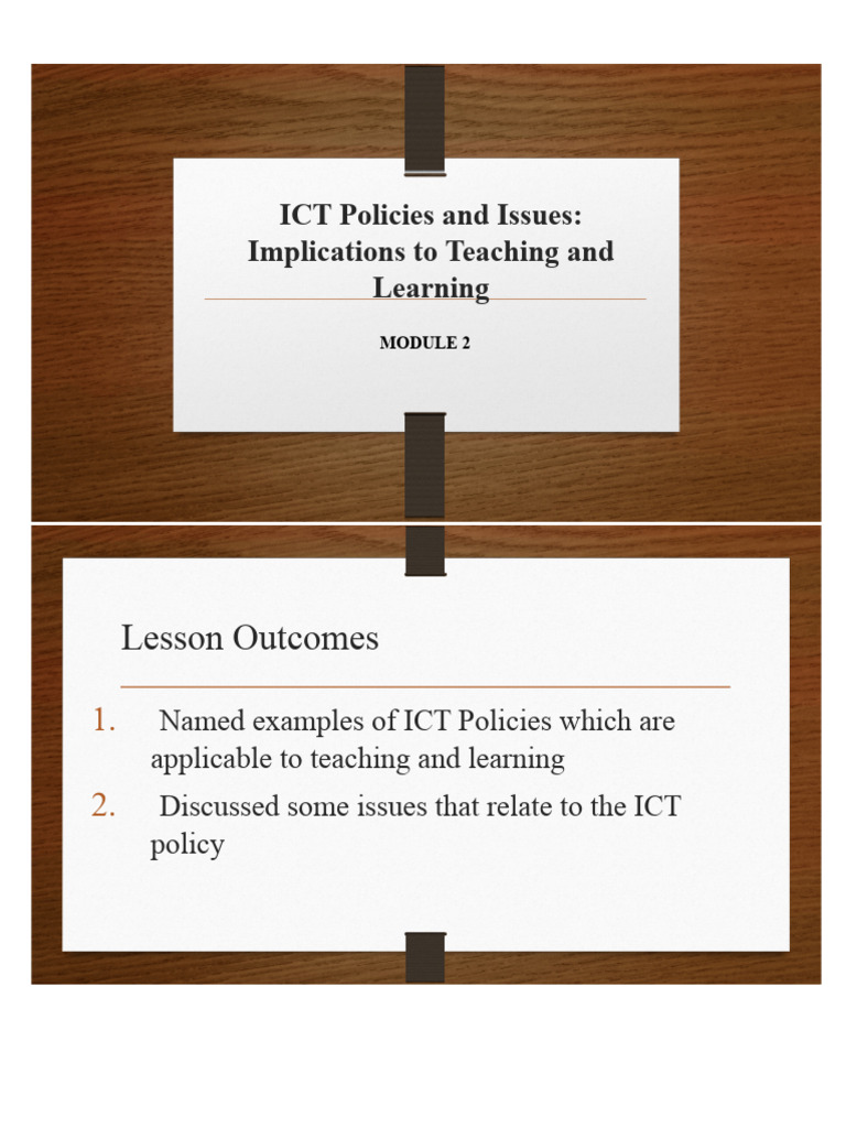 ICT Policies Impacting Education | PDF | Educational Technology ...