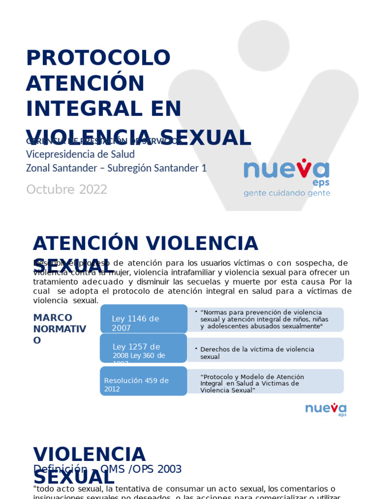 Protocolo de Atención en Violencia Sexual | PDF | Abuso sexual | Violencia