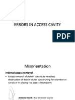 Errors in Access Cavity... 2
