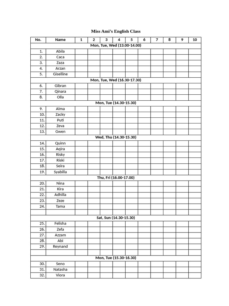 Absen Baru | PDF