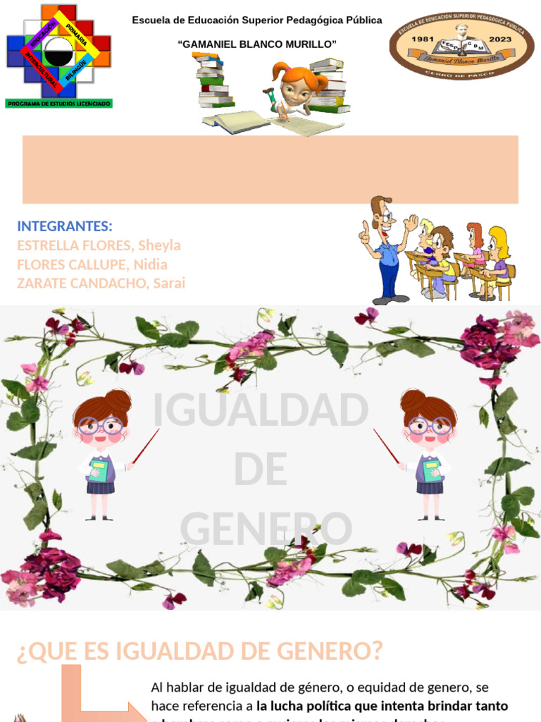 Igualdad de Género en la Educación | PDF