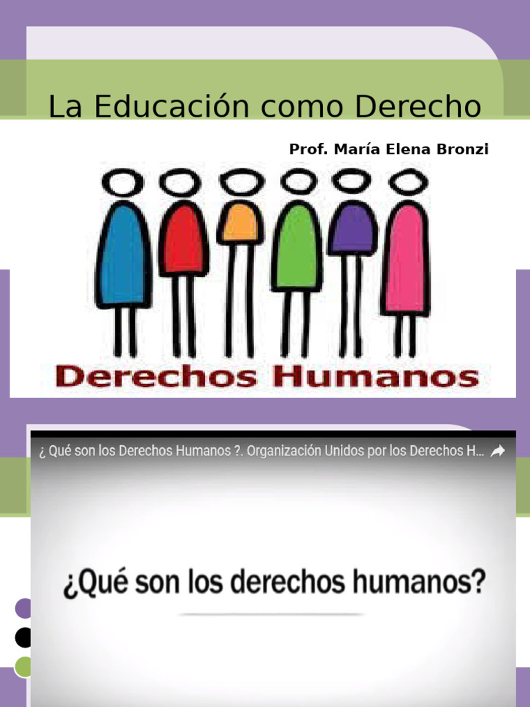 La Educacion Como Derecho | PDF | Derechos humanos | Igualdad social