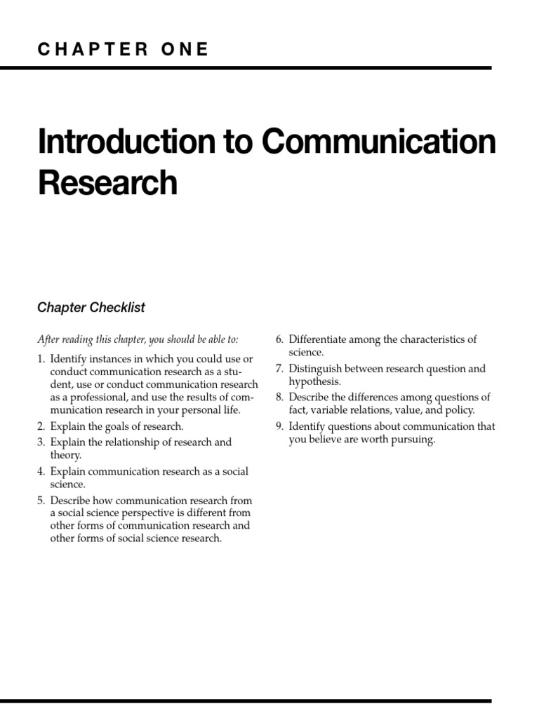 Communication Research Essentials Guide | PDF
