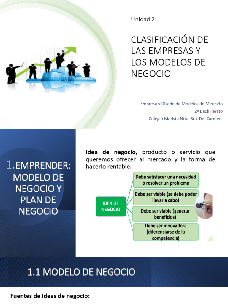Clasificación de Empresas y Modelos de Negocio | PDF | Modelo de ...
