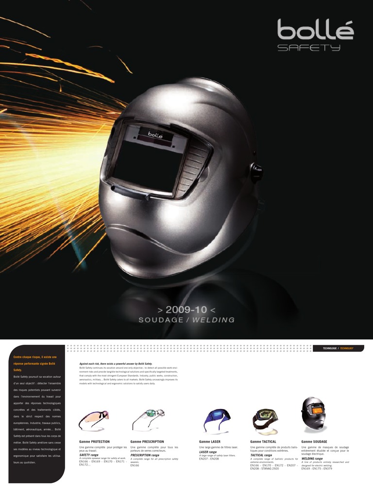 Masque De Soudage Bollé B105R Blocus – Tête Relevable – Protection UV/IR – Zytel – 105 X 50 Mm