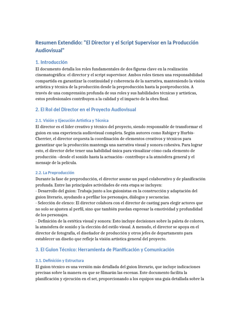 Director y Script Supervisor en Cine | PDF | Director de cine ...