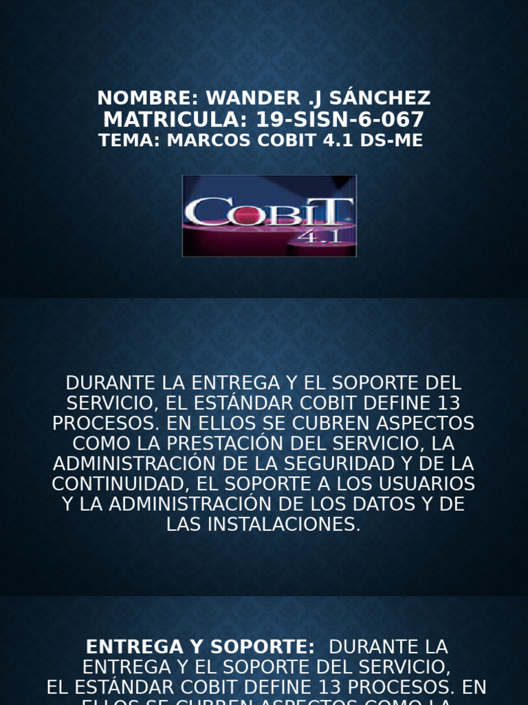 Cobit 4.1 | PDF | Cobit | Calidad (comercial)