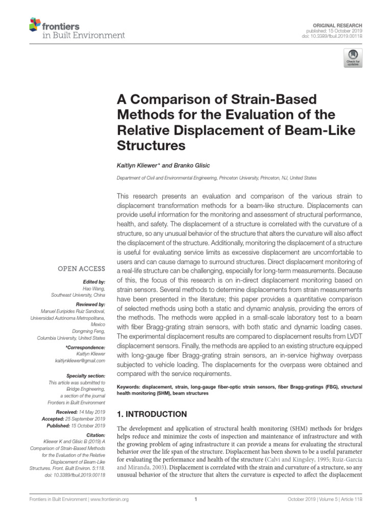 Strain-Based Displacement Evaluation | PDF | Beam (Structure) | Integral