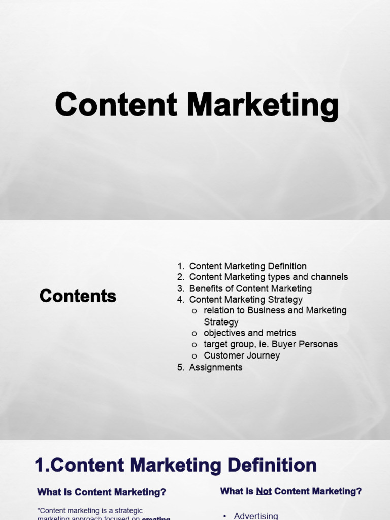 Comprehensive Guide to Content Marketing | PDF | Marketing | Brand