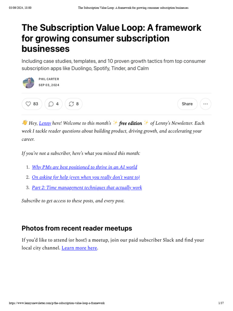 The subscription value loop a framework for growing consumer
