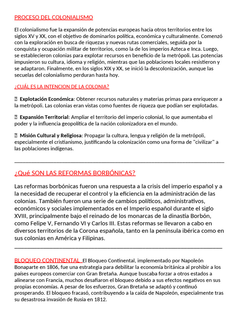 Impacto del Colonialismo Europeo | PDF | Colonialismo | Imperio español