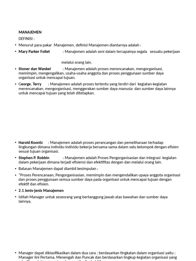 Manajemen 2 | PDF | Karier & Perkembangan
