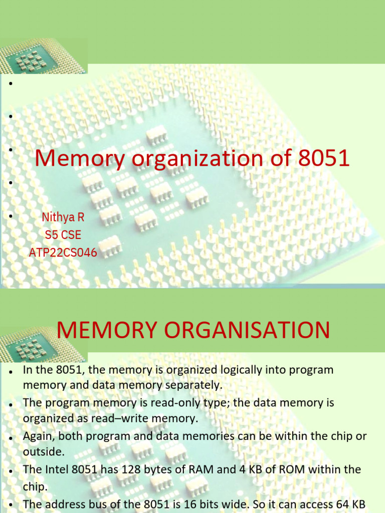 8051 Microcontroller Memory Structure | PDF