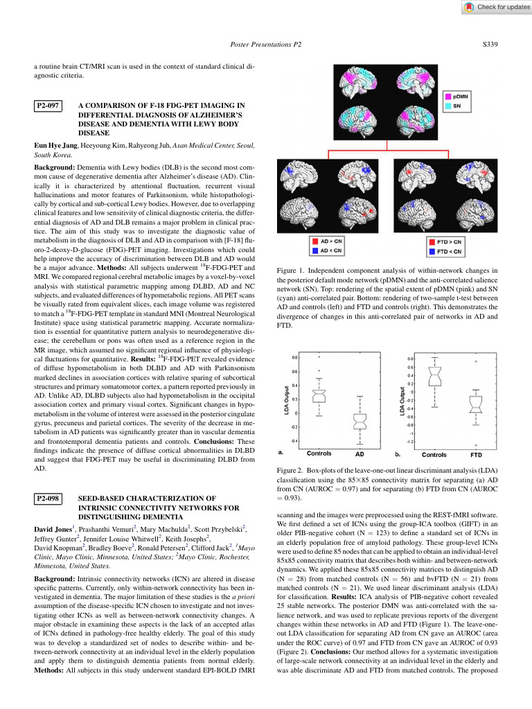 FDG-PET Imaging in Dementia Diagnosis | PDF | Cerebral Cortex | Dementia