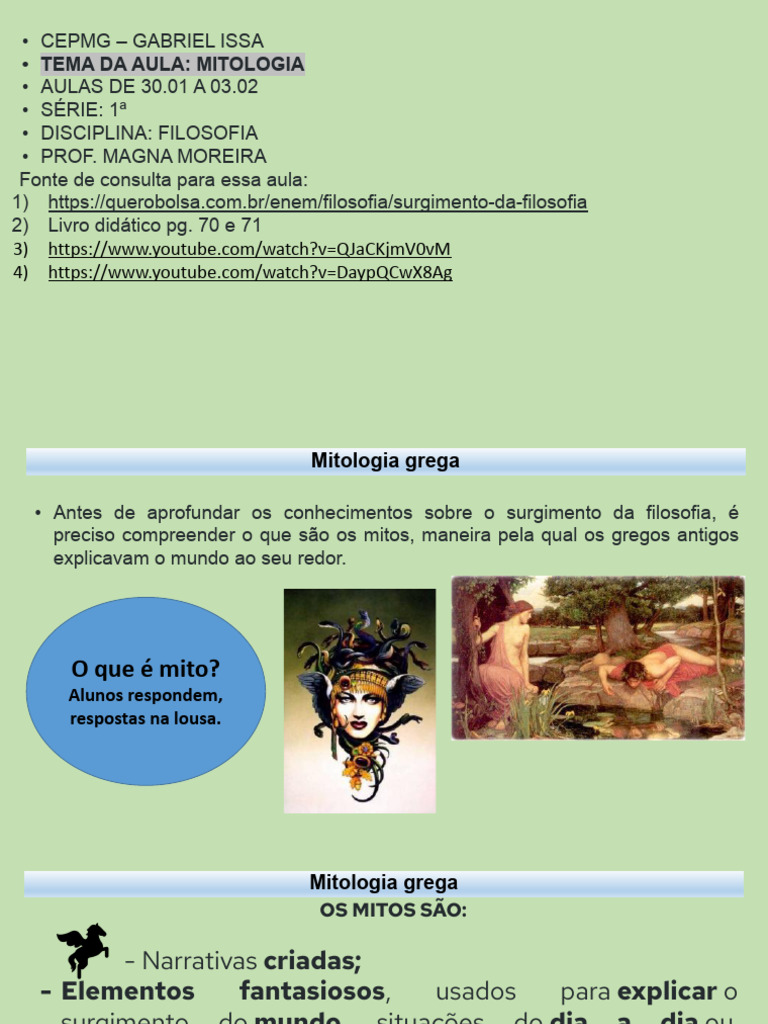 Introdução à Mitologia Grega na Filosofia | PDF | Mitologia grega | Homero