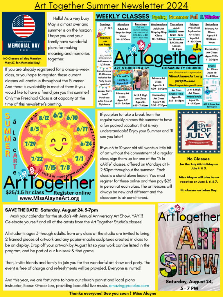 Art Together Summer Newsletter 2024 | PDF