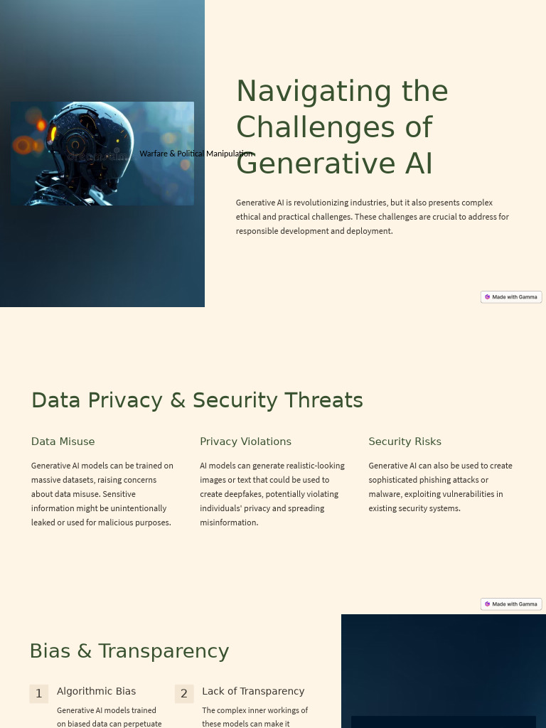 Navigating The Challenges of Generative AI | PDF | Computer Security ...