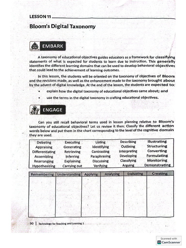 Blooms Digital Taxonomy 1 | PDF