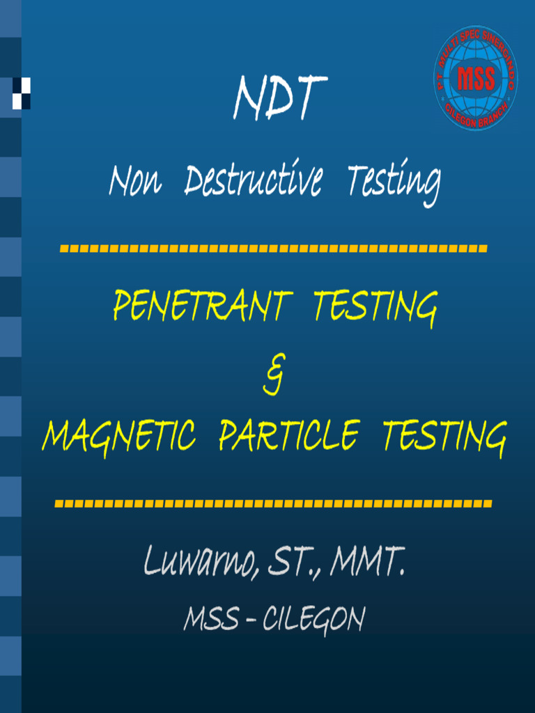 Metode Uji NDT: PT dan MT | PDF
