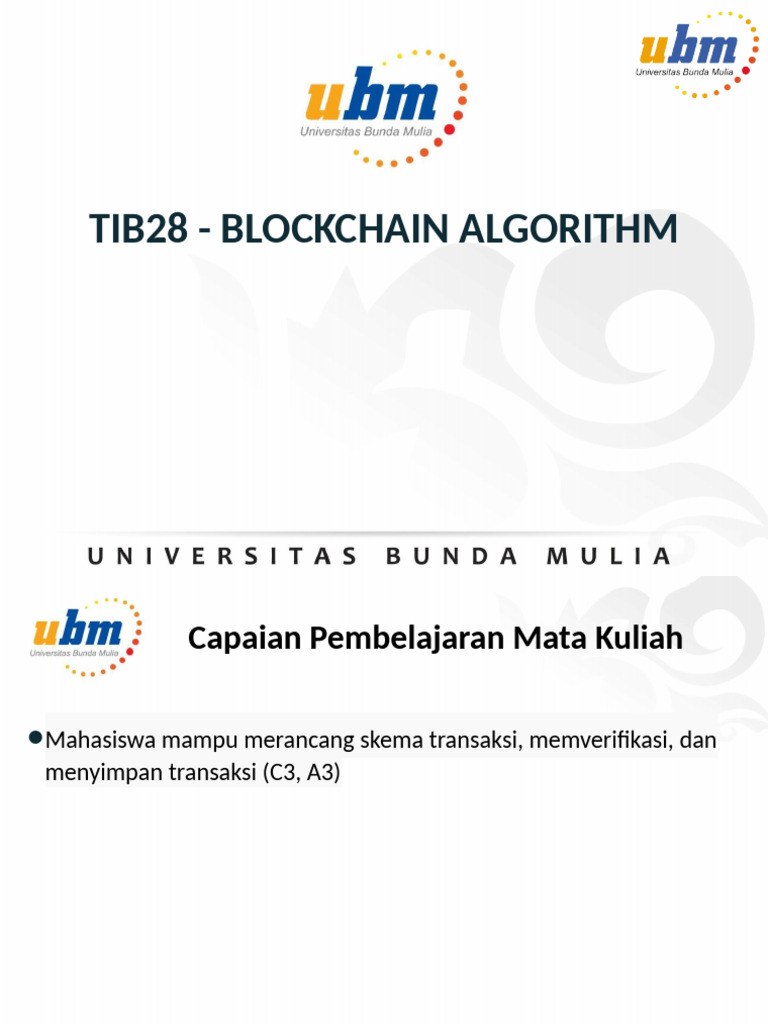 Algoritma Blockchain dan Transaksi | PDF