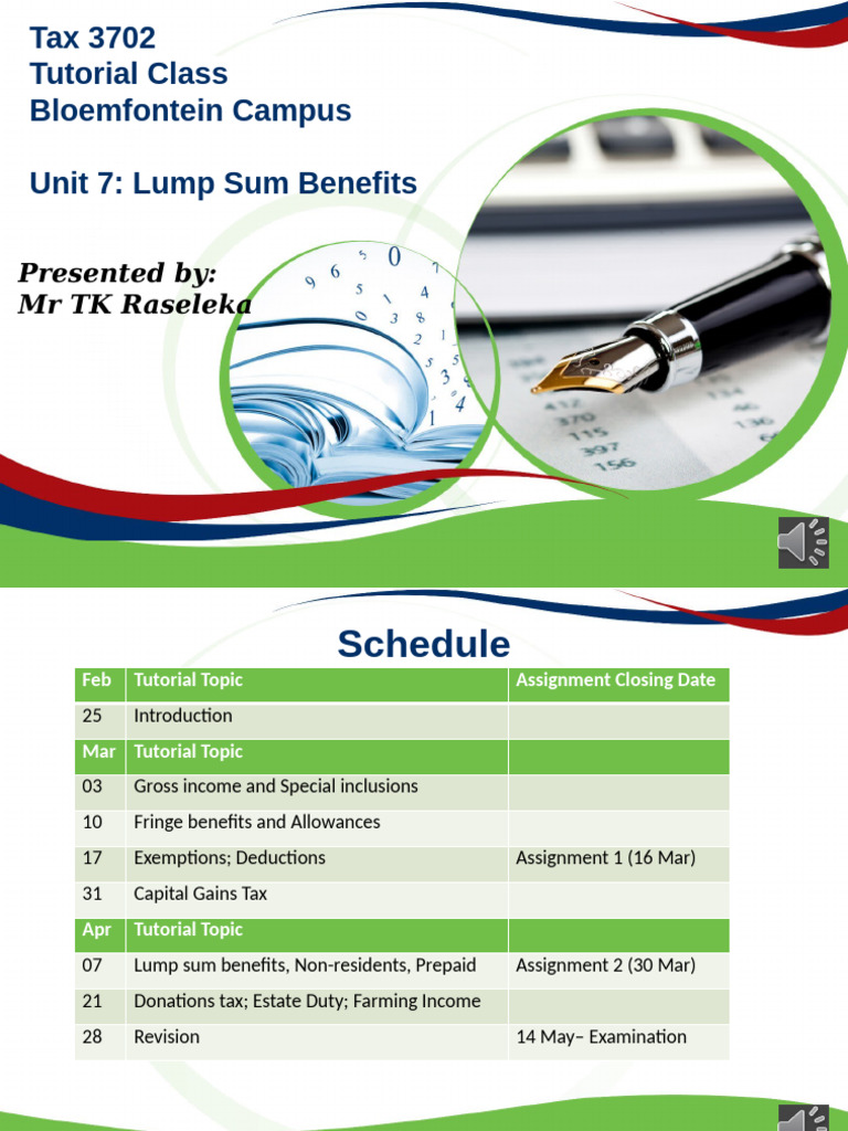 Lump Sums A | PDF | Retirement | Taxes