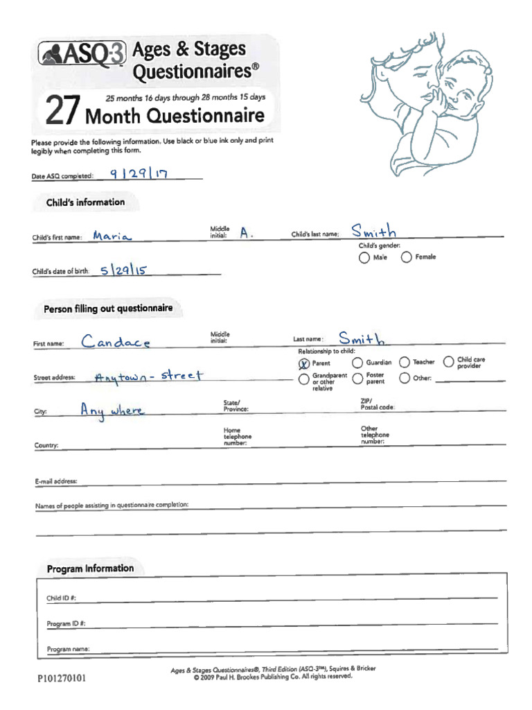 Asq 3 ages stages questionnaires pdf