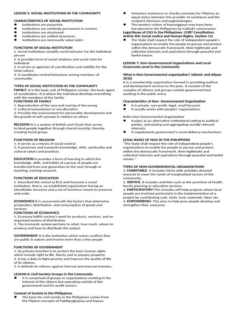 Community Engagement - Notes | PDF | Non Governmental Organization ...