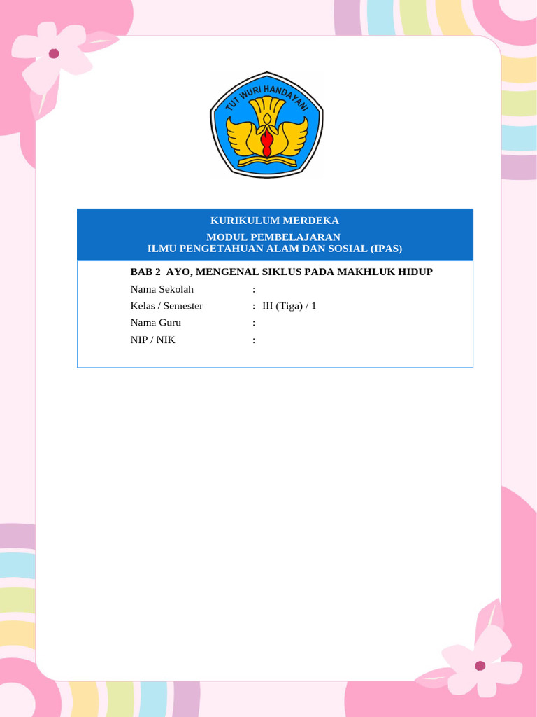 Modul Ajar IPAS Kelas 3: Siklus Hidup | PDF