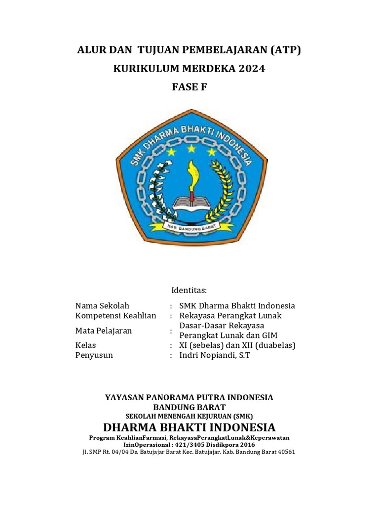 ALUR DAN TUJUAN PEMBELAJARAN RPL Fase F | PDF | Seni | Komputer