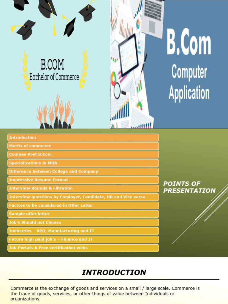Career Guide for B.Com Graduates | PDF | Cost Of Living | Salary