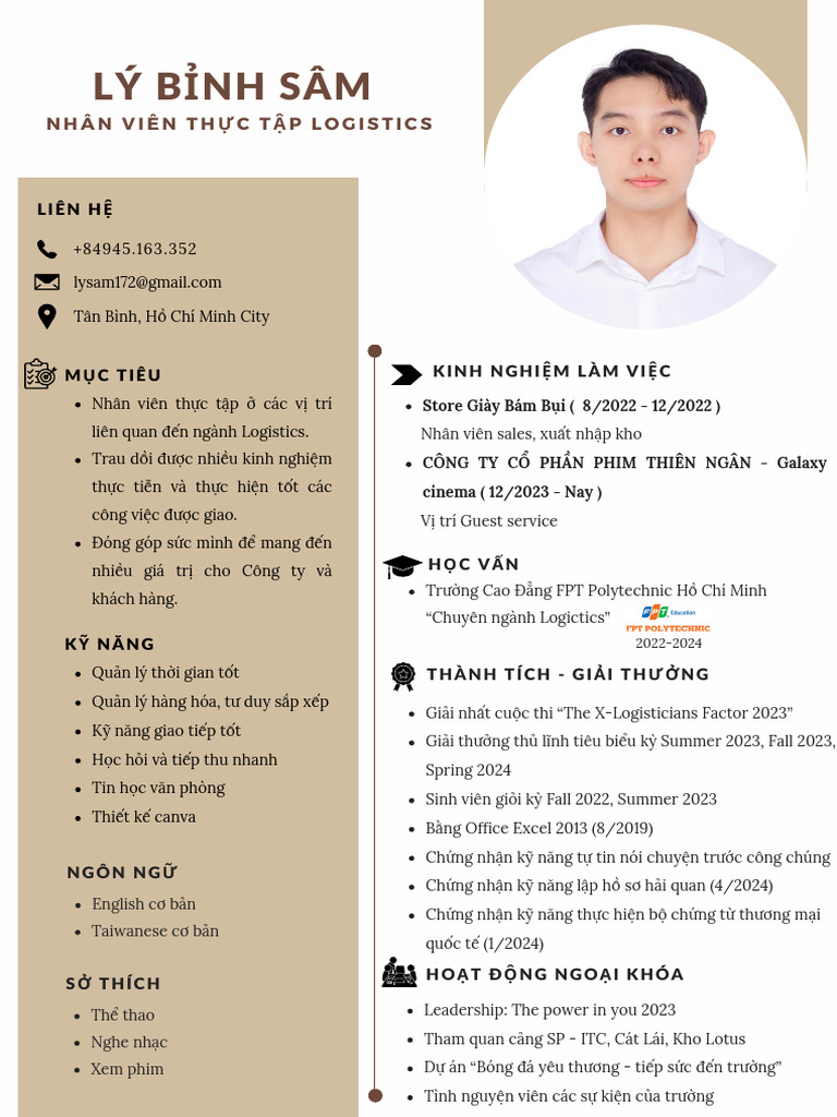 CV - Lý Bỉnh Sâm | PDF