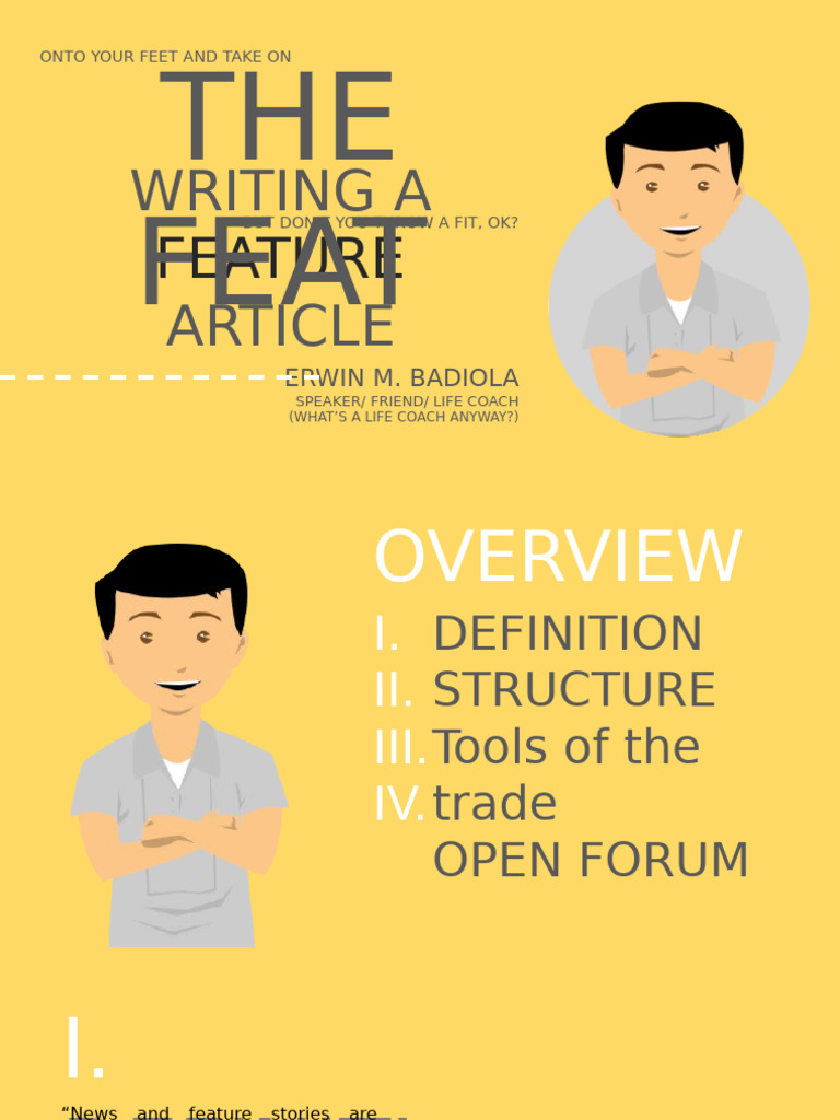 Understanding Feature Articles | PDF | Wellness