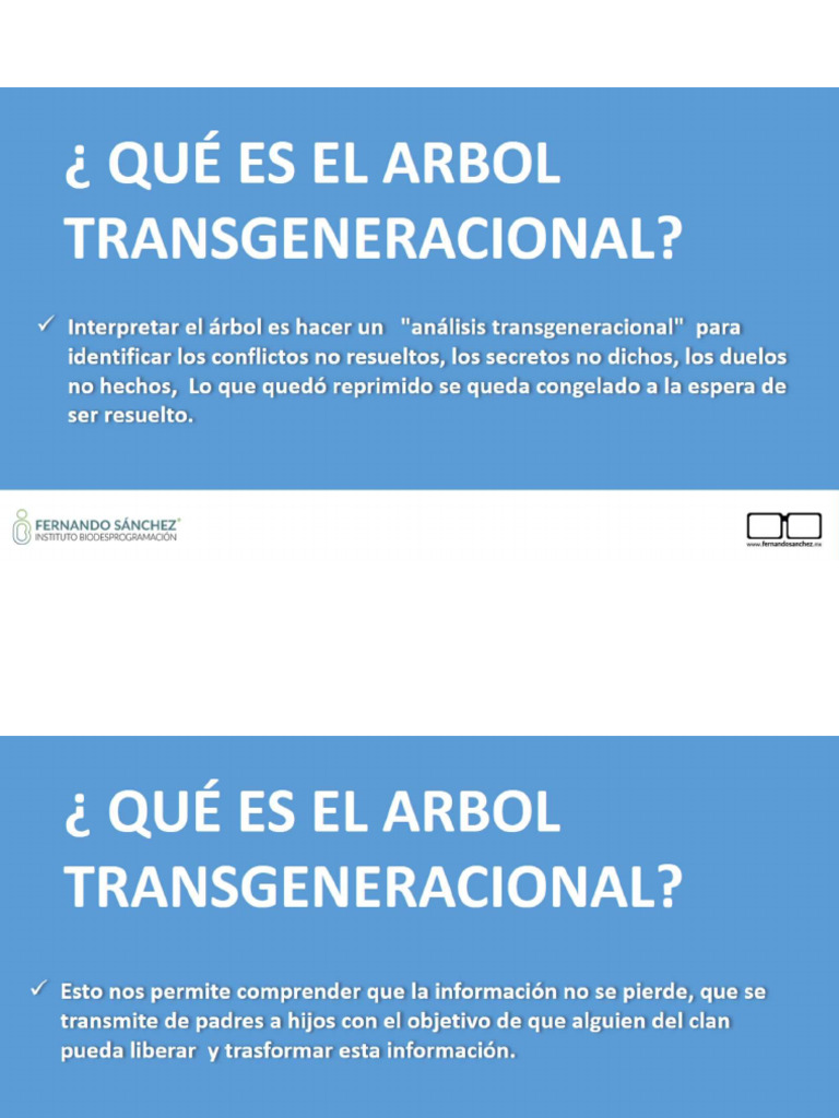 Taller Arbol Transgeneracional | PDF