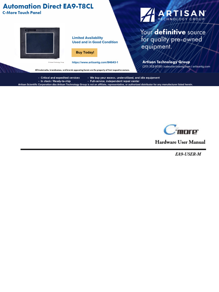 Automation Direct EA9 T8CL Manual 202022014540 | PDF | Informática