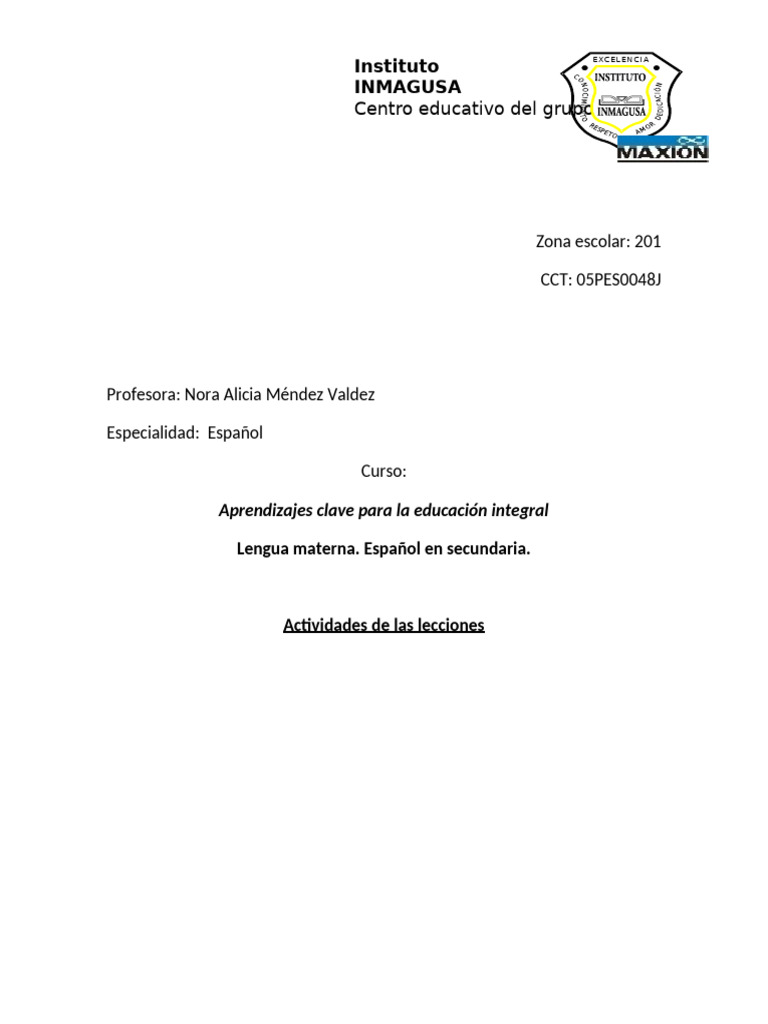 Curso de Aprendizajes Clave para La Educación Integral | PDF ...