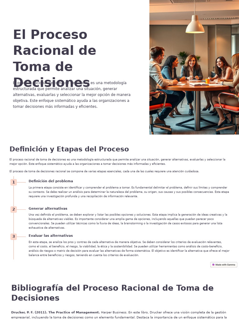 El Proceso Racional de Toma de Decisiones | PDF | Toma de decisiones ...