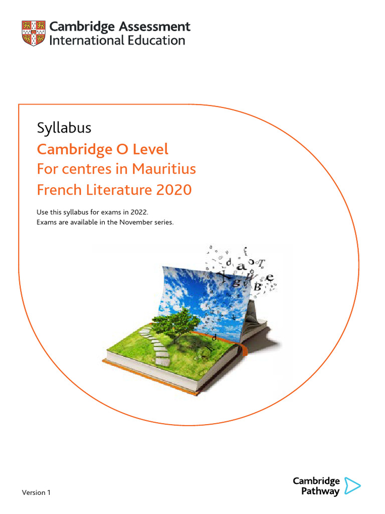 Syllabus: Cambridge O Level | PDF | Qualifications | Educational Stages