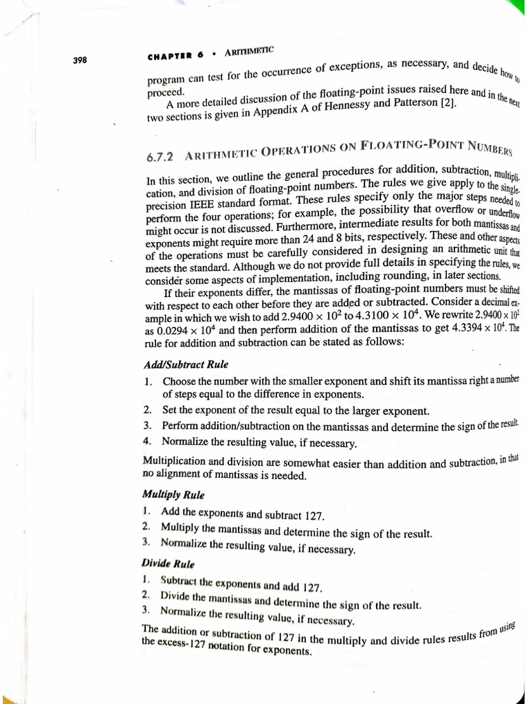 Floating Point Arithmetic Notes | PDF