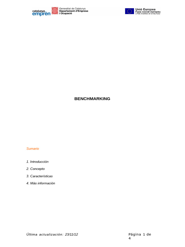 Benchmarking CAS tcm141 67782 | PDF | Benchmarking | Business
