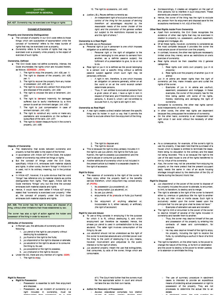 Understanding Ownership Rights in Law | PDF | Property | Easement