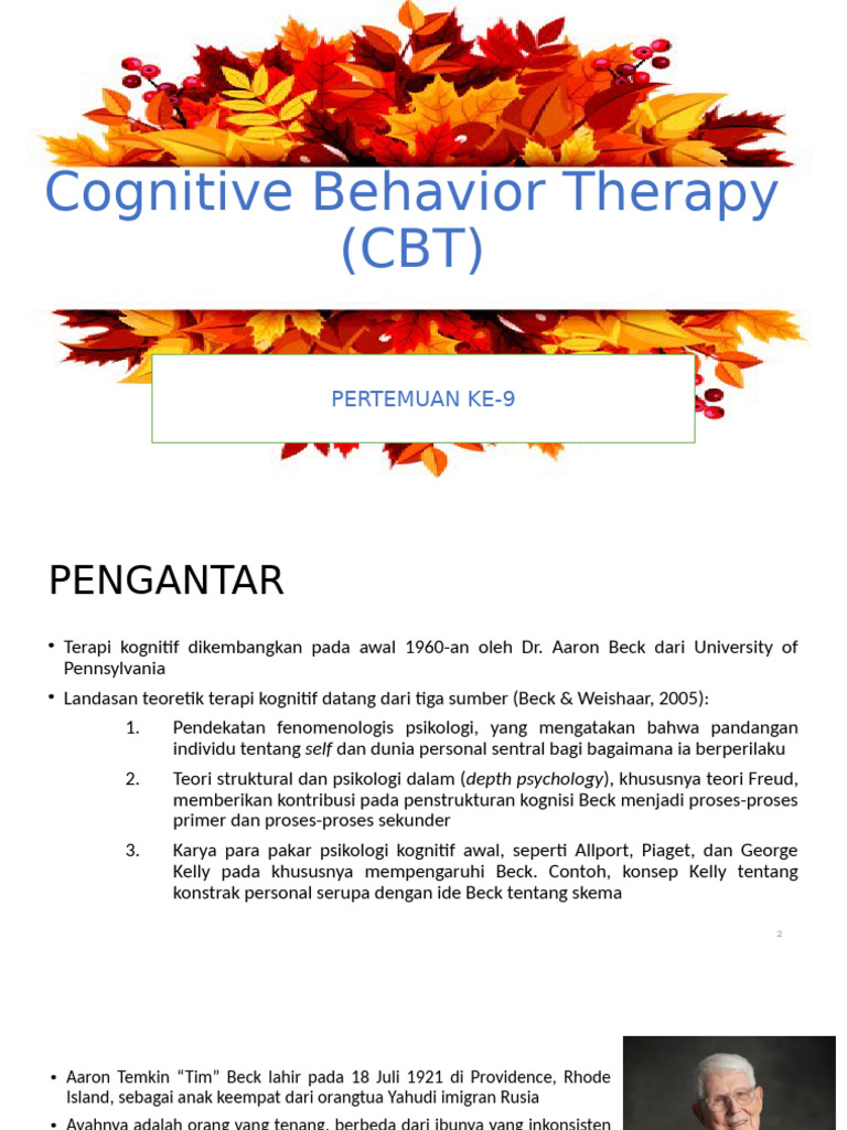 Pertemuan Ke-9 TERAPI KOGNITIF | PDF