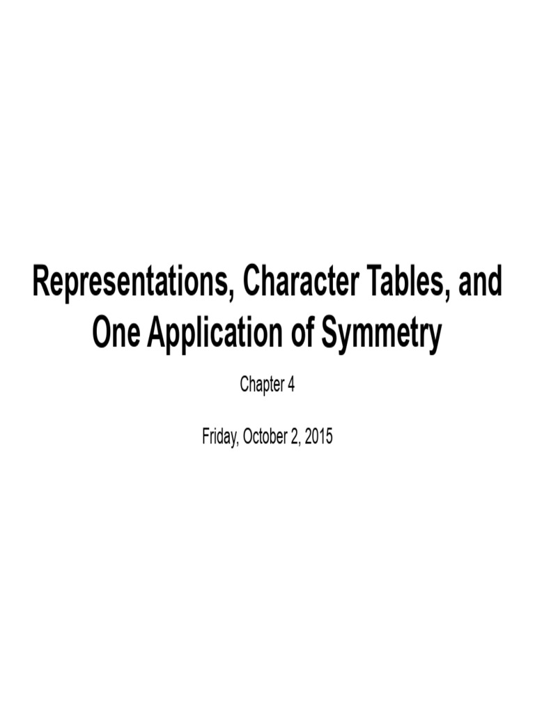 Character table pdf matrix mathematics group representation