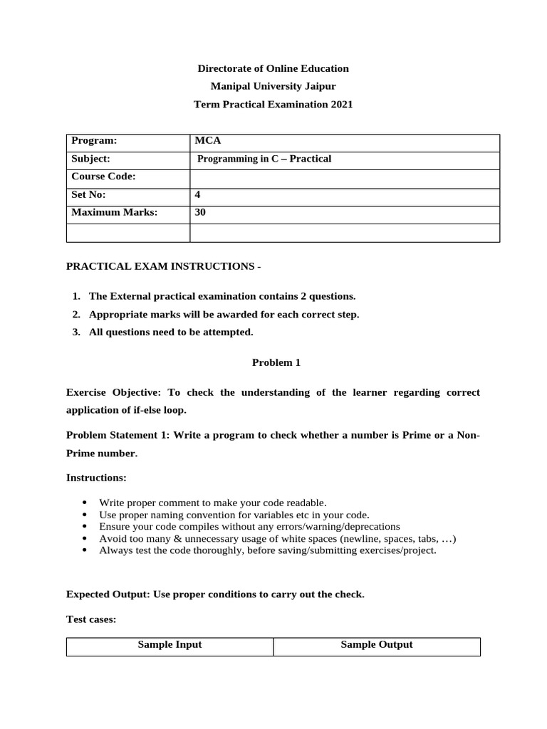 MCA TermEndPracticalExam Set4 | PDF | Computing | Computer Programming