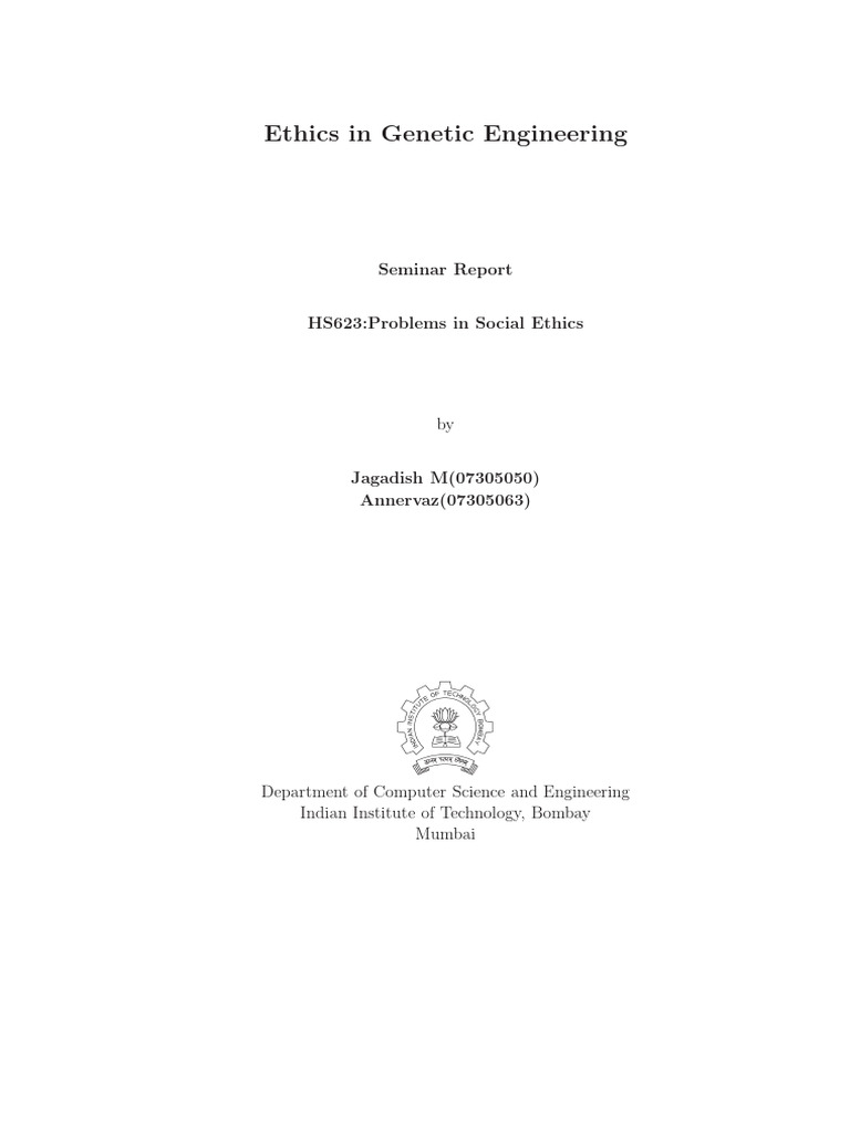 Ethics Ge Pdf Cloning Gene