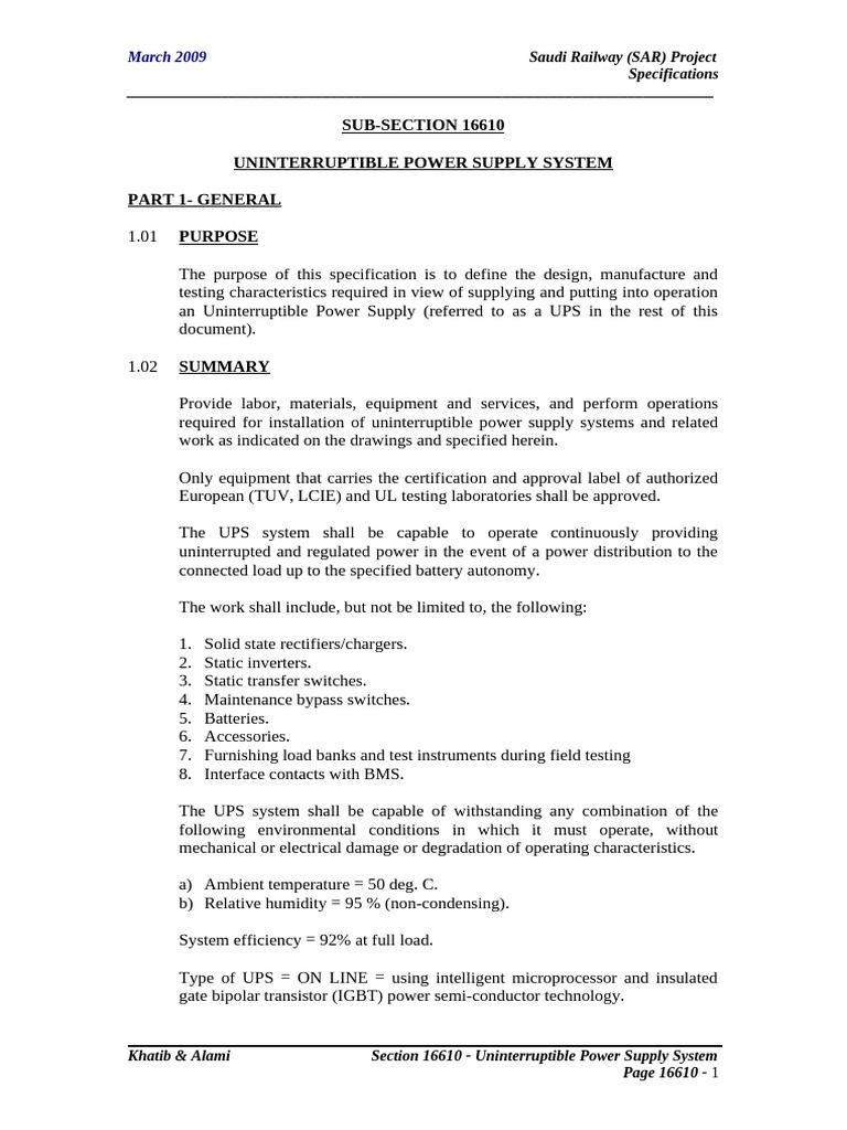 Uninterruptible Power Supply System | PDF | Power Inverter | Battery ...