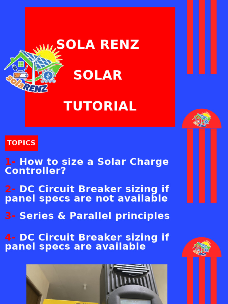 Solar Charge Controller & MCB Sizing Guide | PDF | Solar Panel | Series ...