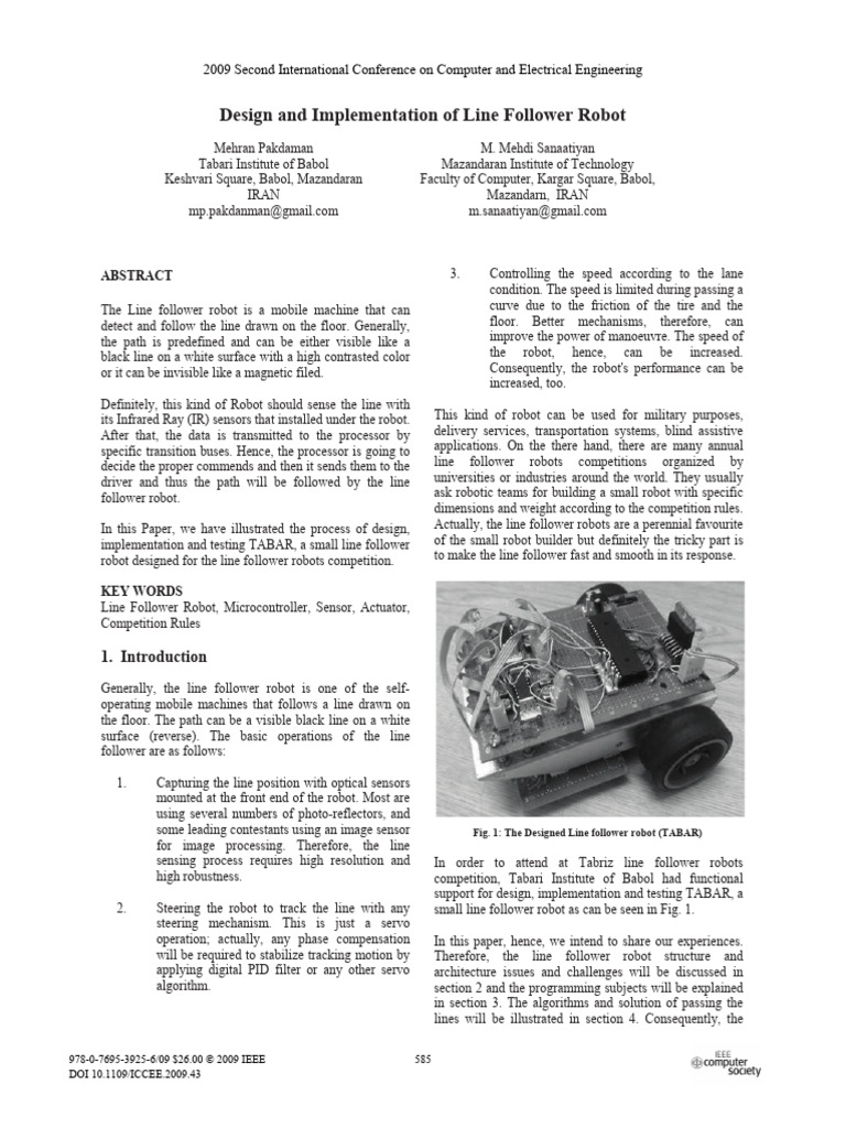 Line Follower Robot Design Overview | PDF | Computer Engineering ...