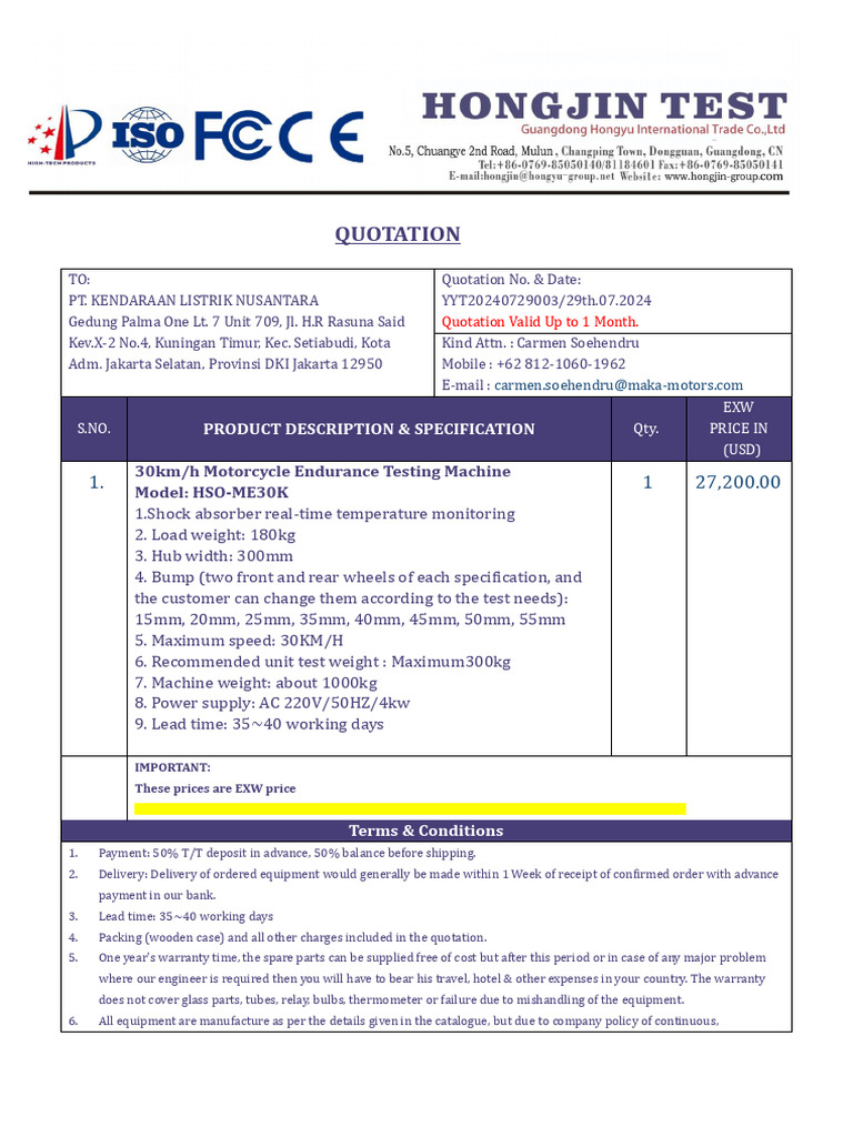 Bumping Testing Machine - Carmen Soehendru | PDF | Calibration