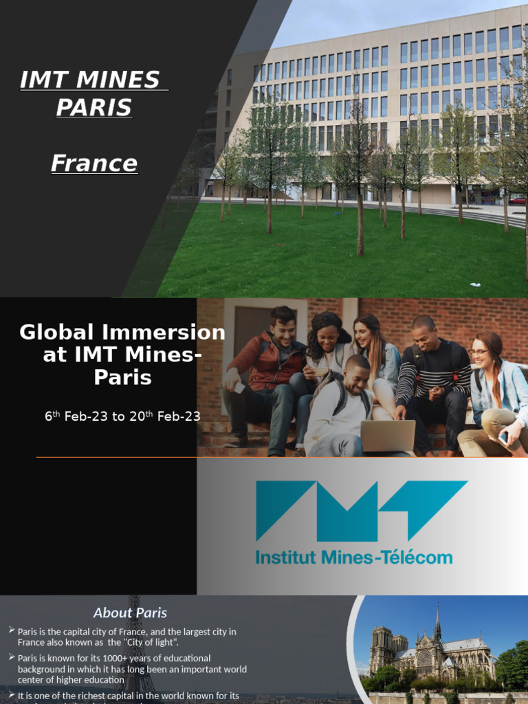 Global Immersion Program at IMT Mines | PDF | Paris | France