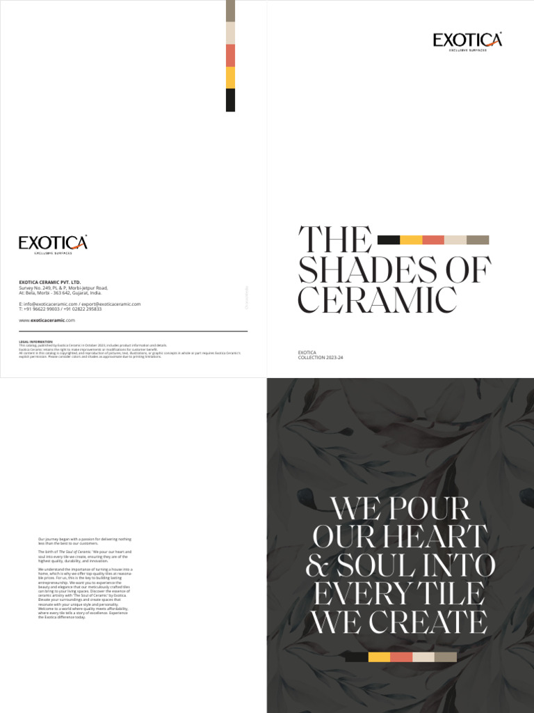 Exotica Ceramic Tiles Catalogue 2023-24 | PDF | Tile